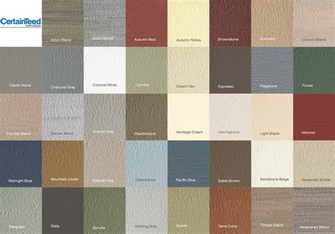 Certainteed Siding Color Chart