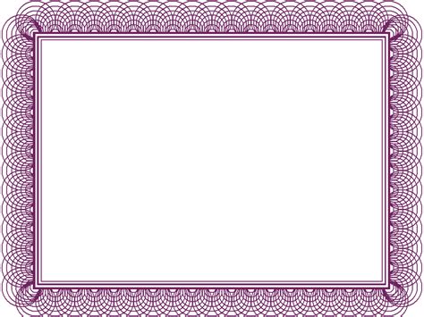 Certificate Border Template