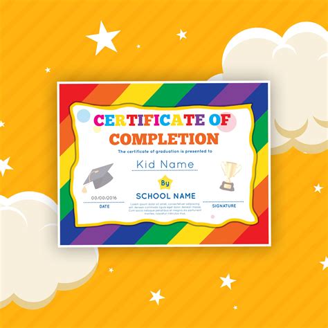 Certificate Of Completion Frame Template For Printable