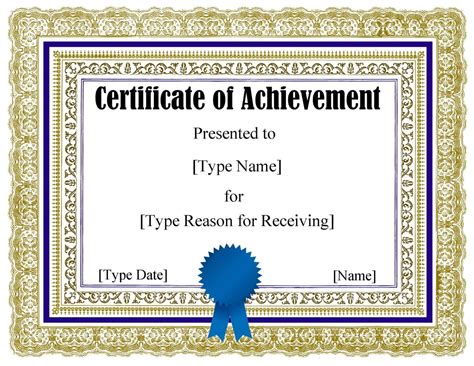 Certificate Template Ppt