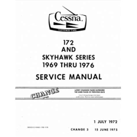 Cessna 172 Service Repair Manual 1969 1976 Cessna 172 Service Book