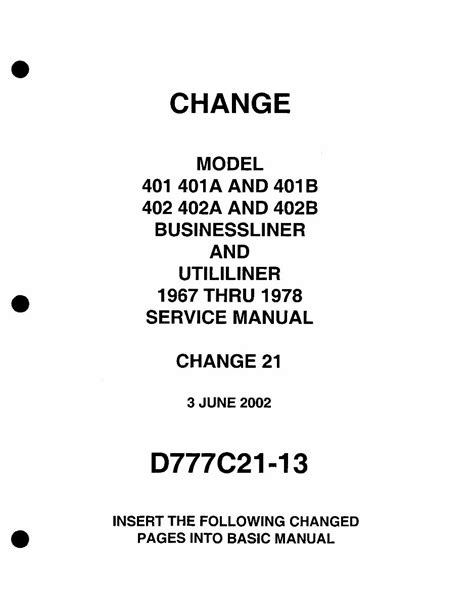 Cessna 401 402 Service Manual 1967 1978