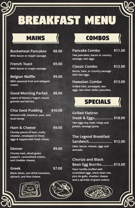 Chalkboard Menu Template