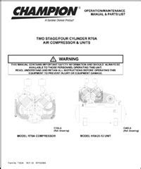 Champion Compressor Service Manuals