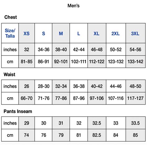 Champion Reverse Weave Size Chart