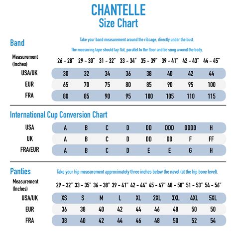 Chantelle Bras Size Chart