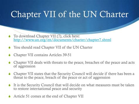 Chapter 6 And 7 Of Un Charter