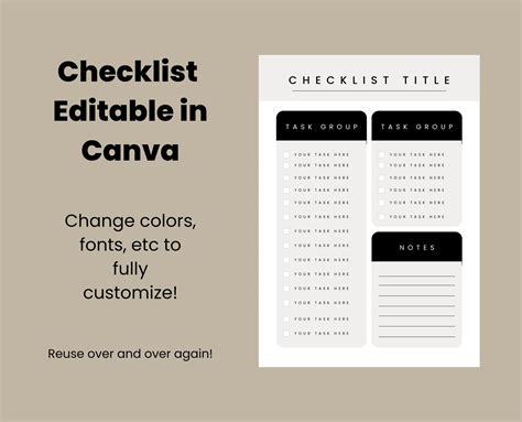 Checklist Template Canva