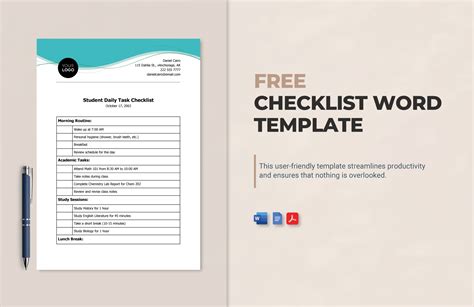 Checklist Word Template