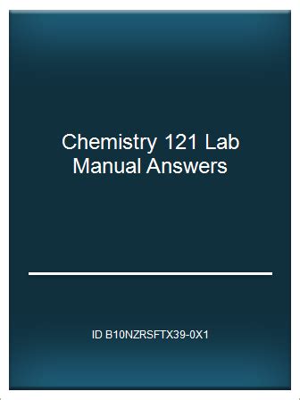 Chem 121 Lab Manual Answers