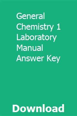 Chemistry Laboratory Manual Answer Key