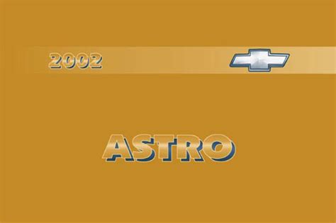 Chevrolet Astro 2002 Service Manual