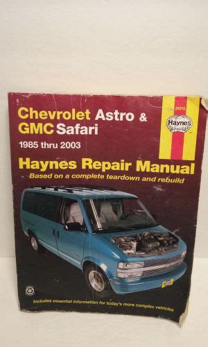 Chevy Astro Safari Parts Manual Catalog 1985 2003