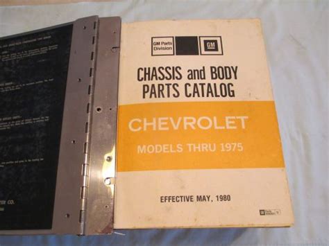 Chevy Camaro Parts Manual Catalog 1967 1975