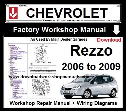 Chevy Rezzo 2006 08 Service Repair Manual