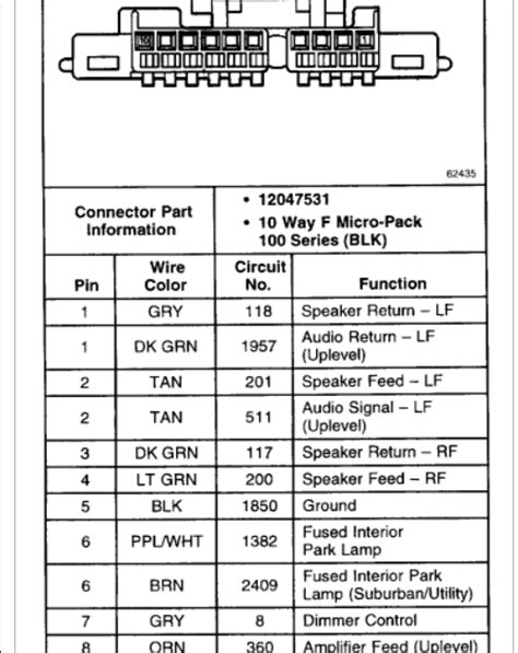 Chevy Tracker Stereo Wiring Diagram