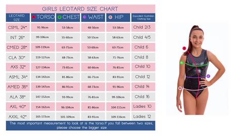 Child Leotard Size Chart