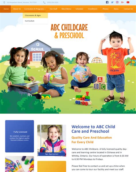 Childcare Website Templates