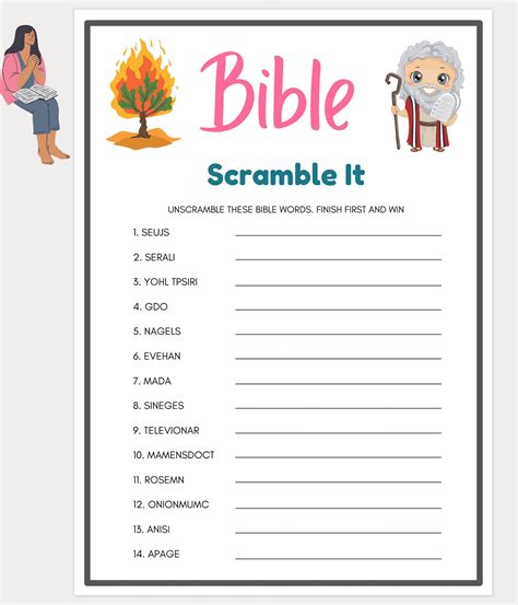 Childrens Bible Games Printable