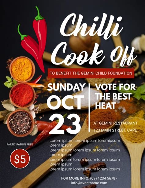 Chili Cook Off Flyer Template