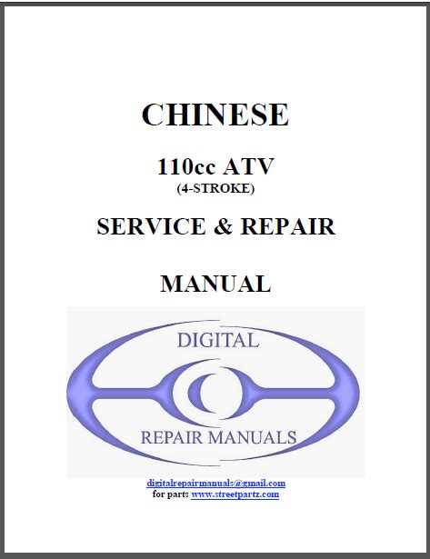 Chinese 110cc Atv Service Repair Manual 2nd Edition