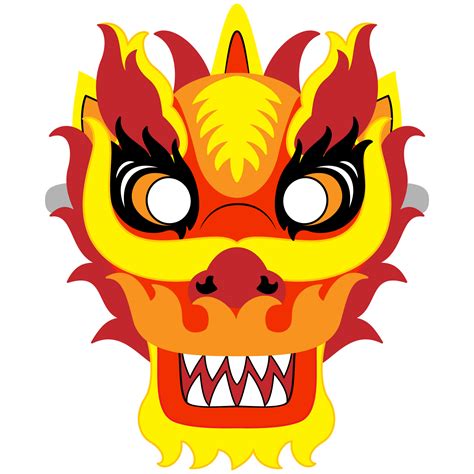 Chinese Dragon Mask Template