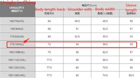 Chinese Sizing Chart To Us