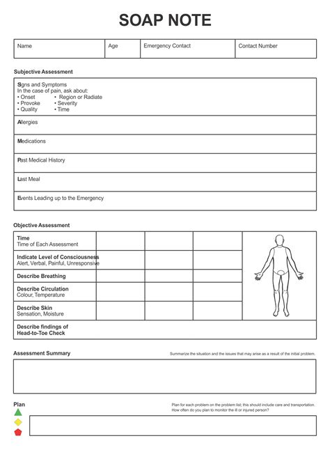 Chiropractic Soap Notes Template Free