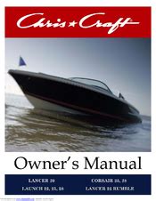 Chris Craft Launch 25 Owners Manual