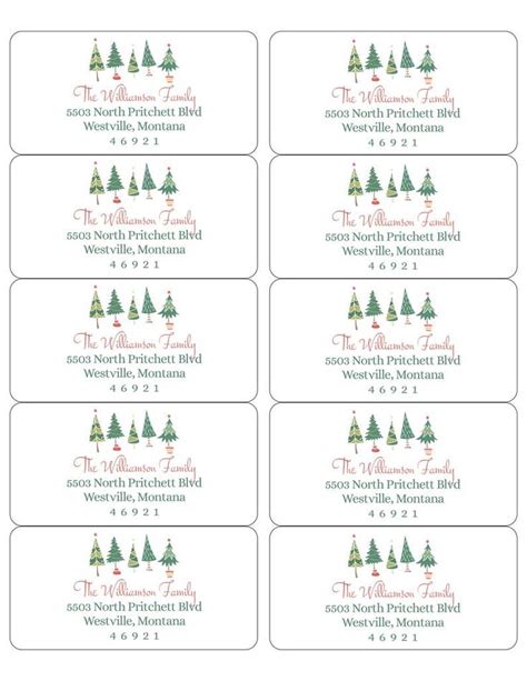 Christmas Address Labels Free Printable