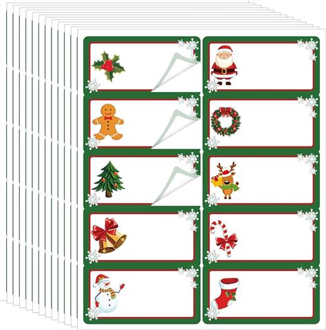 Christmas Card Labels Printable