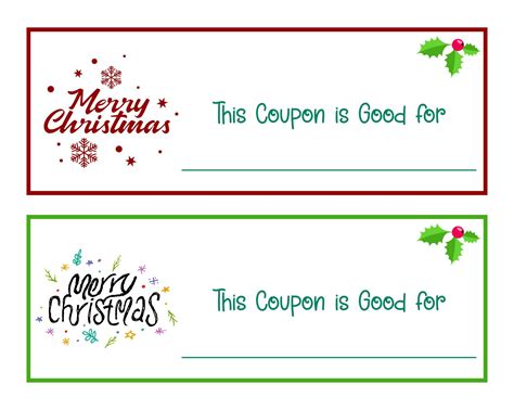 Christmas Coupons Template