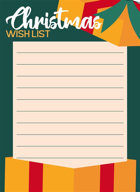 Christmas List Paper Printable