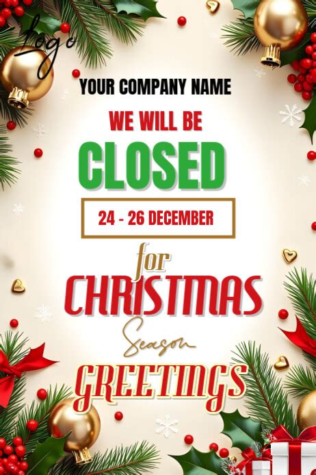 Christmas Notice Templates