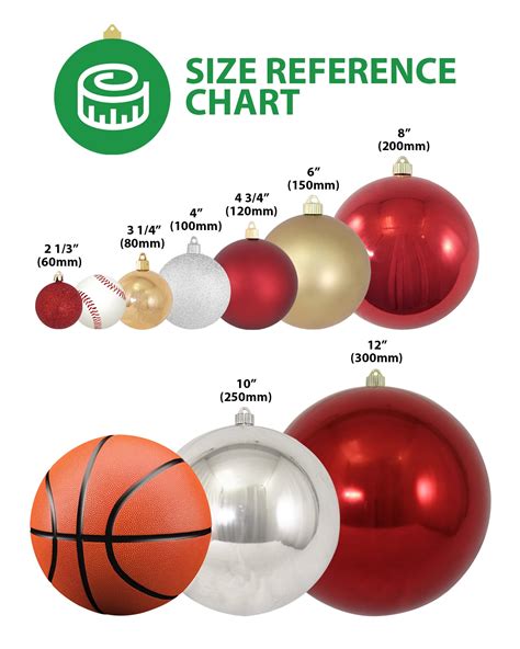 Christmas Ornament Size Chart