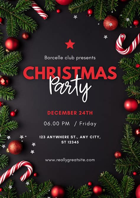 Christmas Party Flyers Templates Free