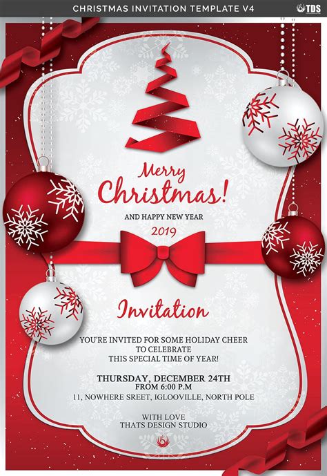 Christmas Party Invitations Templates Free