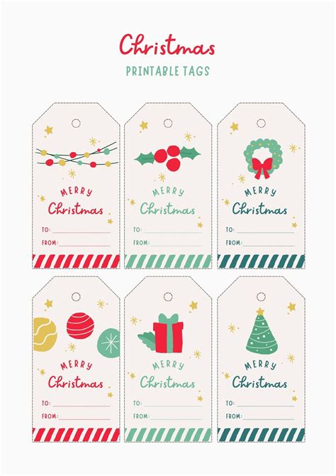 Christmas Present Tag Template