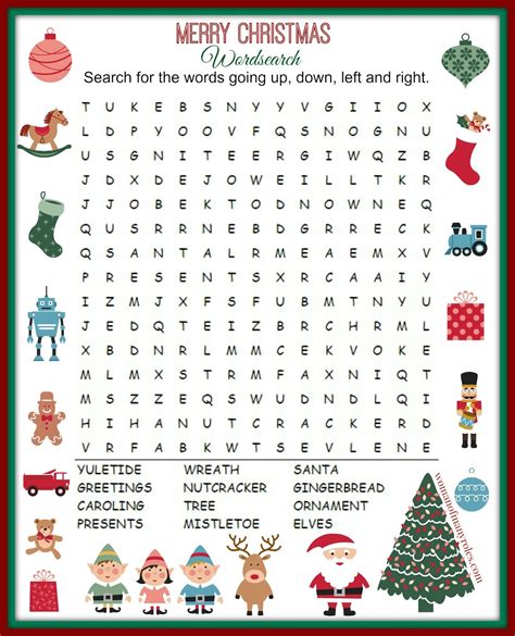 Christmas Printable Word Search