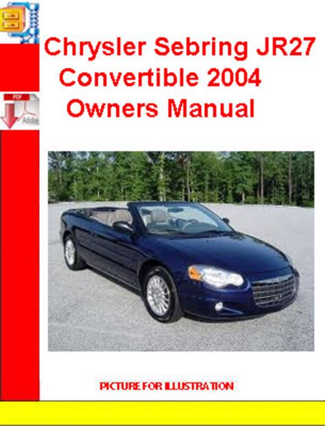 Chrysler 2004 Sebring Convertable Owners Manual
