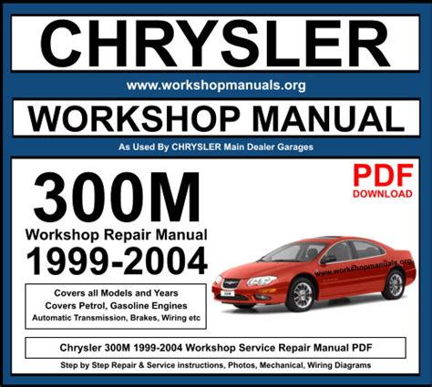 Chrysler 300m 1998 2004 Workshop Repair Service Manual Pdf