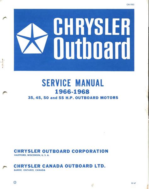 Chrysler 35 45 55 Hp Outboard Motor Workshop Service Repair Manual 1 Download