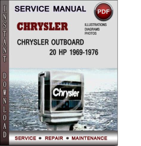 Chrysler Outboard 20 Hp 1969 1976 Workshop Manual