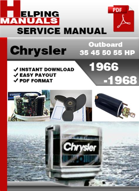 Chrysler Outboard 45 Hp 1968 Factory Service Repair Manual