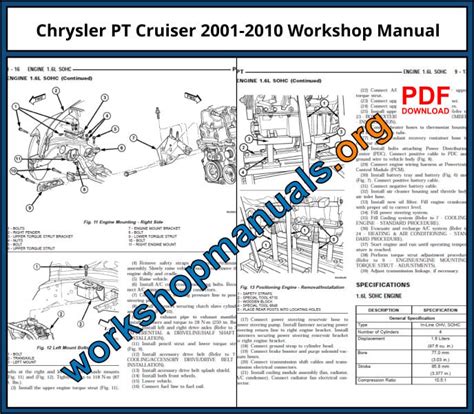 Chrysler Pt Cruiser 2001 2003 Workshop Service Manual Repair