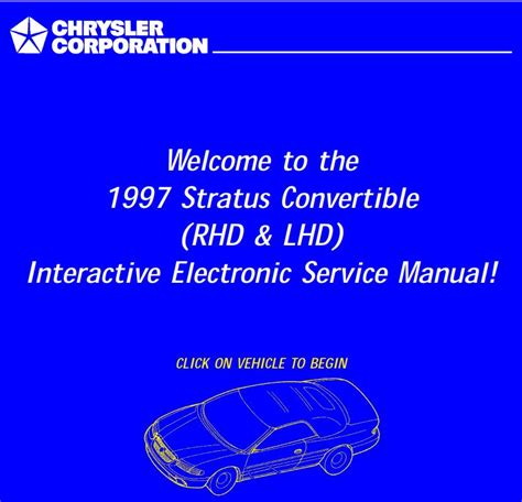 Chrysler Sebring Convertible 1997 Repair Service Manual Pdf