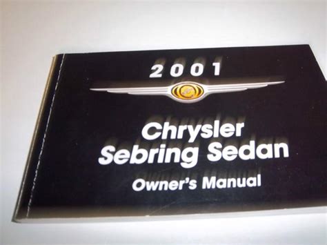 Chrysler Sebring Coupe 2001 Owners Manual