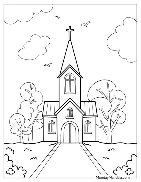 Church Printable Coloring Sheets