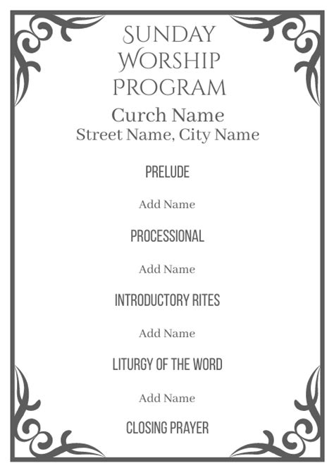 Church Program Template