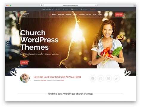 Church Website Templates Wordpress